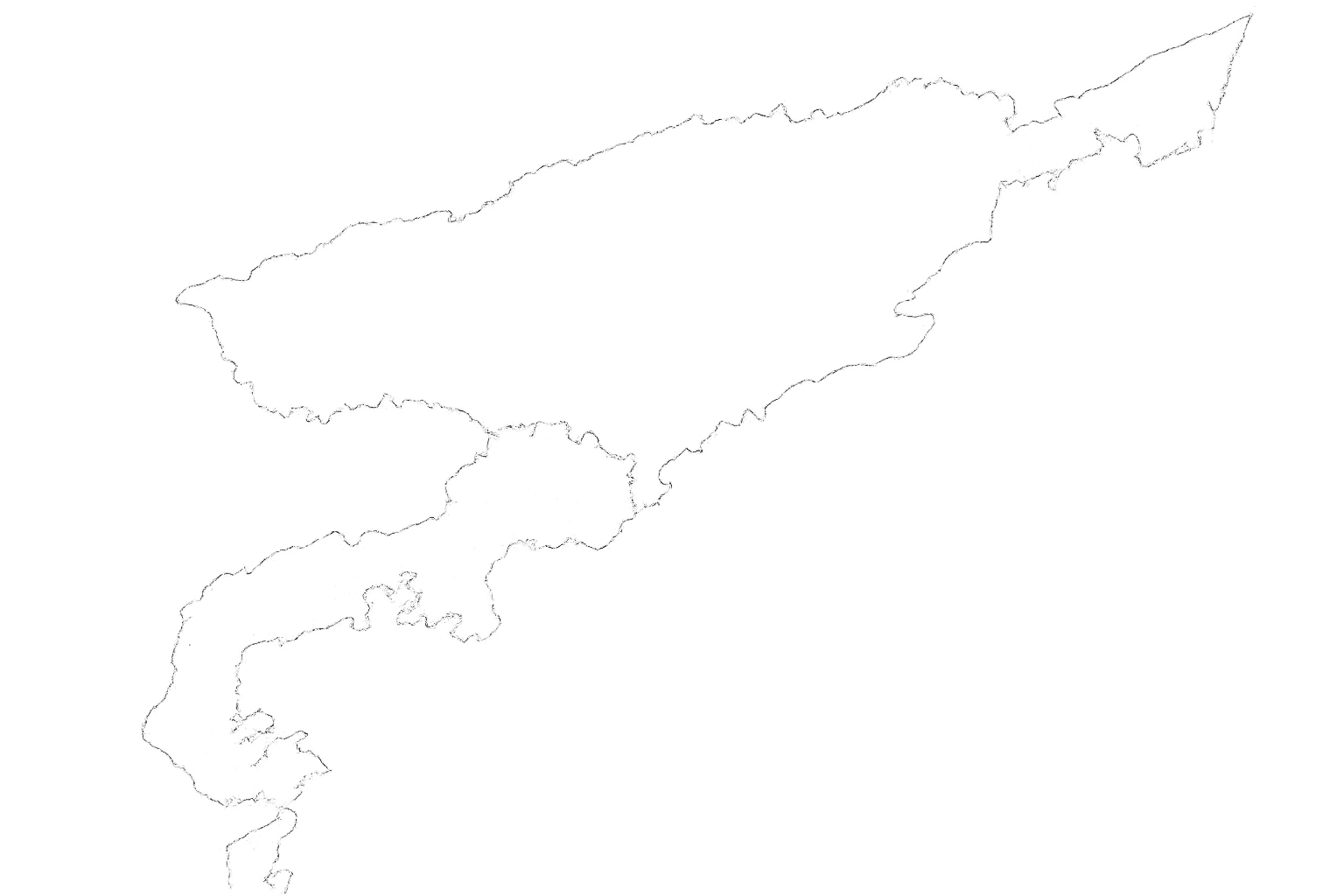 Mapa da área de cobertura da TV Rio Sul com os 24 municípios atendidos no Sul do Rio e Costa Verde